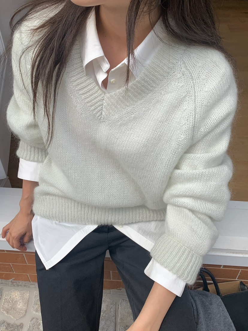 BLEECKER東大門㊣實拍女裝新款休閑熱賣推薦25秋冬針織衫馬海毛BLEECKER針織衫