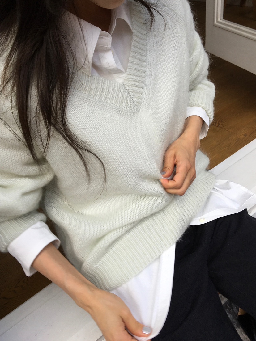 BLEECKER東大門㊣實拍女裝新款休閑熱賣推薦25秋冬針織衫馬海毛BLEECKER針織衫