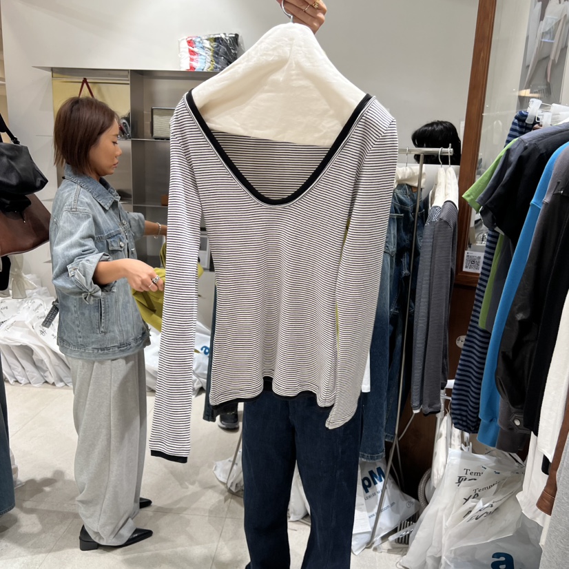 TEMPTING東大門㊣代購女裝新款熱賣真品職業時尚人氣長袖T恤TEMPTING長袖T恤