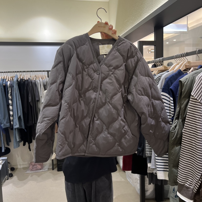 SELF SERVICE韓國代購㊣女裝新款職業休閑推薦熱賣短款棉服絨SELF SERVICE短款棉服圖色3