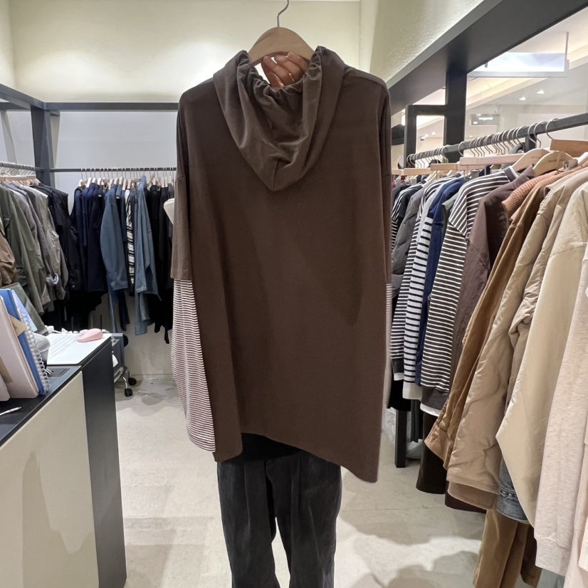 SELF SERVICE韓國代購㊣女士新品休閑25秋冬人氣長袖T恤雙層SELF SERVICE長袖T恤