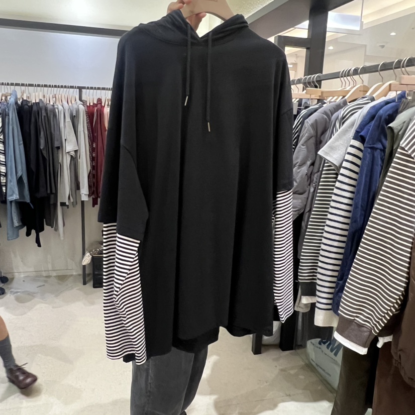 SELF SERVICE韓國代購㊣女士新品休閑25秋冬人氣長袖T恤雙層SELF SERVICE長袖T恤圖色3