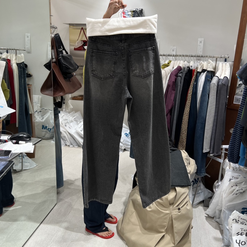 TEMPTING韓國直郵㊣女士新品熱賣25秋冬職業推薦人氣牛仔褲TEMPTING牛仔褲