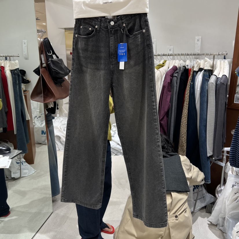 TEMPTING韓國直郵㊣女士新品熱賣25秋冬職業推薦人氣牛仔褲TEMPTING牛仔褲