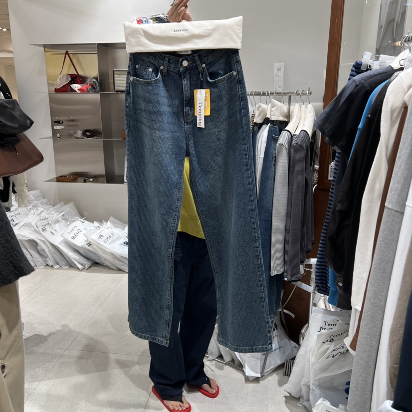 TEMPTING韓國直郵㊣女士新品熱賣25秋冬職業推薦人氣牛仔褲TEMPTING牛仔褲圖色2