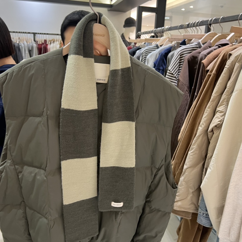 SELF SERVICE東大門㊣直郵女裝新款時尚25秋冬熱賣圍巾披肩SELF SERVICE圍巾/披肩圖色1