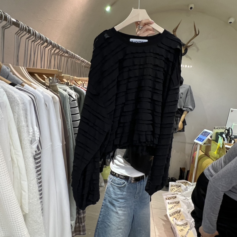 BLACKFRIDAY東大門㊣代購女裝新款25秋冬真品推薦人氣長袖T恤BLACK FRIDAY長袖T恤圖色2