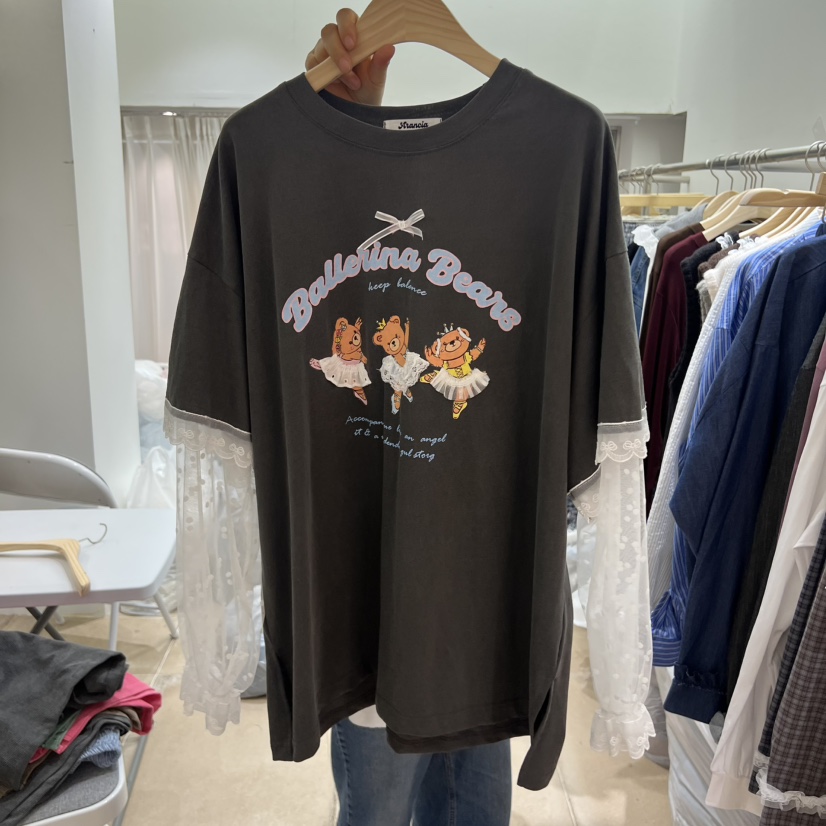ARANCIA東大門㊣直郵女裝新品時尚職業休閑25秋冬長袖T恤假兩件ARANCIA長袖T恤