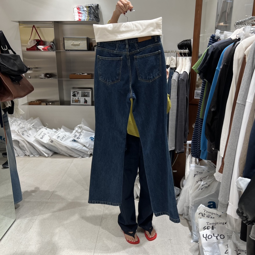 TEMPTING東大門㊣直郵女士新款25秋冬休閑職業時尚真品牛仔褲TEMPTING牛仔褲