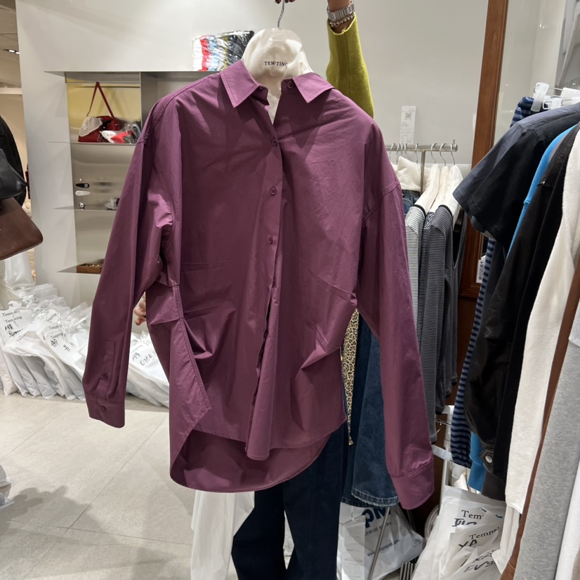 TEMPTING東大門㊣代購女裝新品熱賣時尚休閑25秋冬襯衫蕾絲衫TEMPTING襯衫/蕾絲衫圖色2