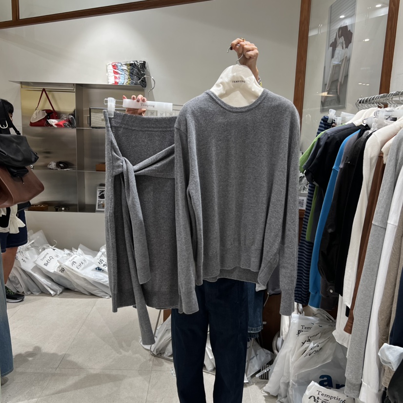 TEMPTING韓國直郵㊣女士新品時尚推薦真品25秋冬半身裙中短裙TEMPTING半身裙/中短裙
