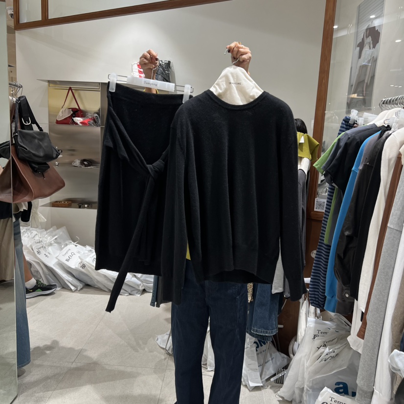 TEMPTING韓國直郵㊣女士新品時尚推薦真品25秋冬半身裙中短裙TEMPTING半身裙/中短裙