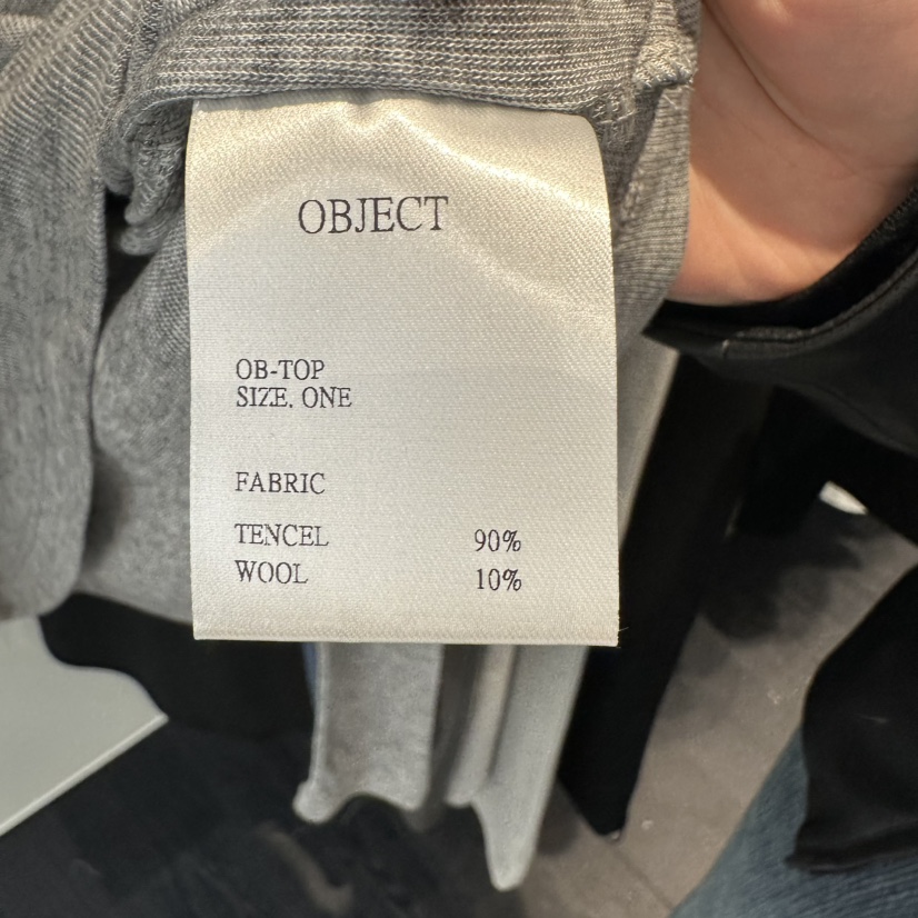 OBJECT韓國代購㊣女裝新品人氣真品時尚休閑長袖T恤羊毛圓領OBJECT長袖T恤