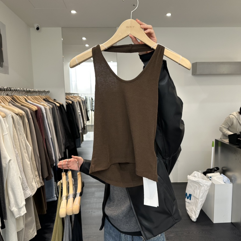 OBJECT韓國直郵㊣女士新品熱賣時尚職業推薦25秋冬吊帶背心OBJECT吊帶/背心圖色3
