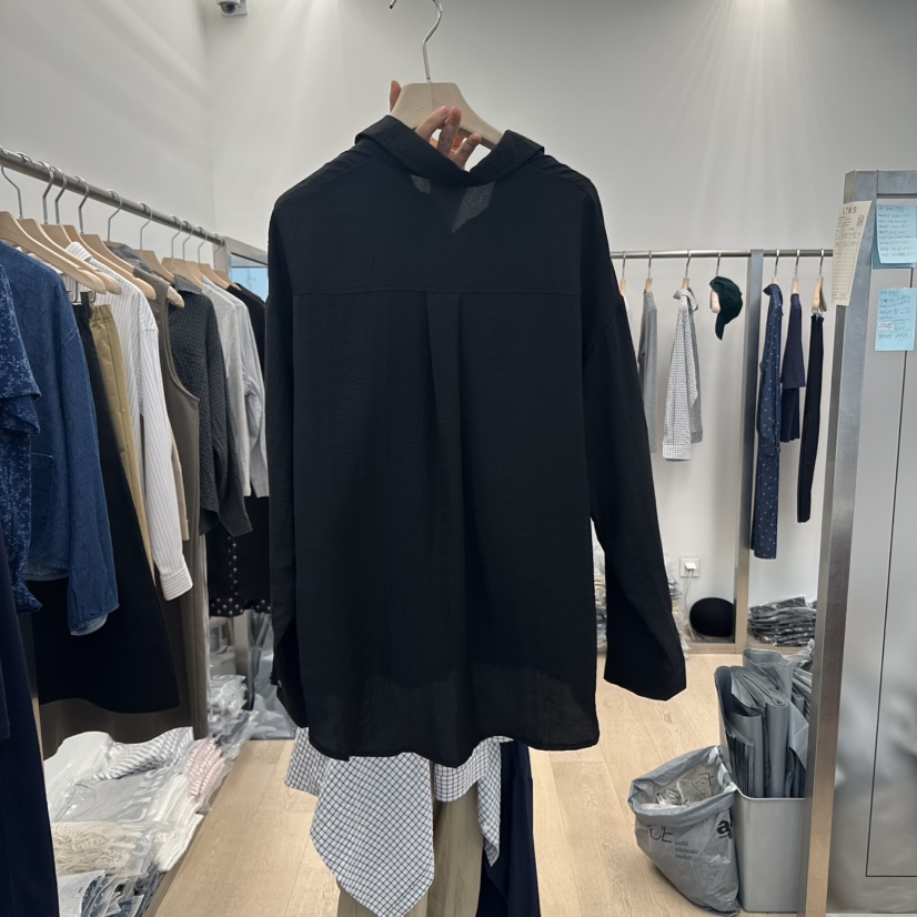 LTMS東大門㊣代購女裝新品真品25秋冬休閑人氣職業襯衫蕾絲衫LTMS襯衫/蕾絲衫