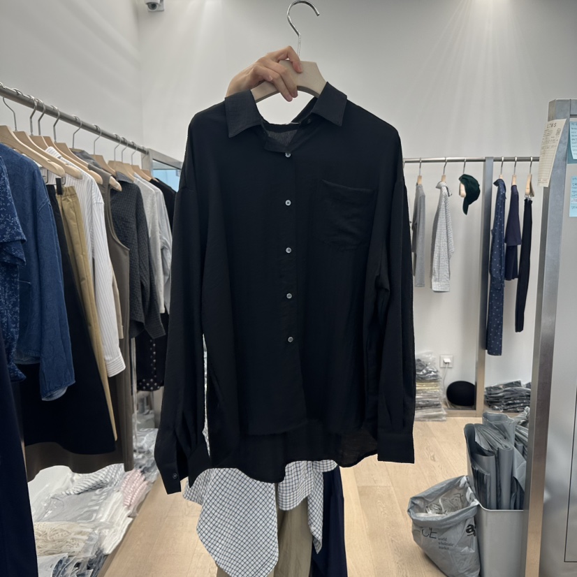 LTMS東大門㊣代購女裝新品真品25秋冬休閑人氣職業襯衫蕾絲衫LTMS襯衫/蕾絲衫圖色2