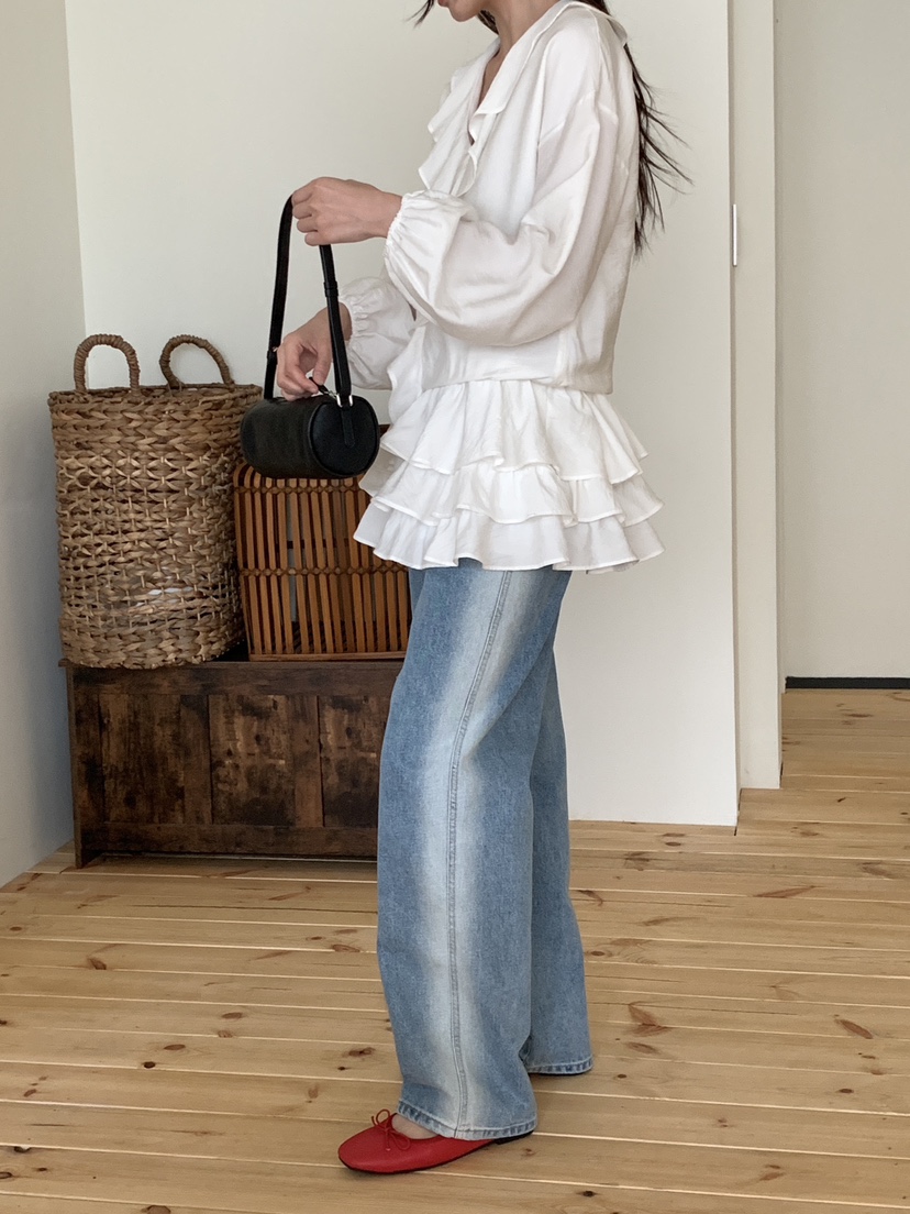 RE:OPENING東大門㊣實拍女裝新品25秋冬真品推薦襯衫蕾絲衫RE:OPENING襯衫/蕾絲衫