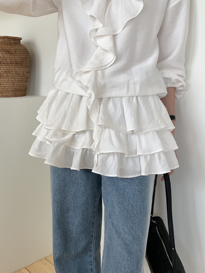 RE:OPENING東大門㊣實拍女裝新品25秋冬真品推薦襯衫蕾絲衫RE:OPENING襯衫/蕾絲衫