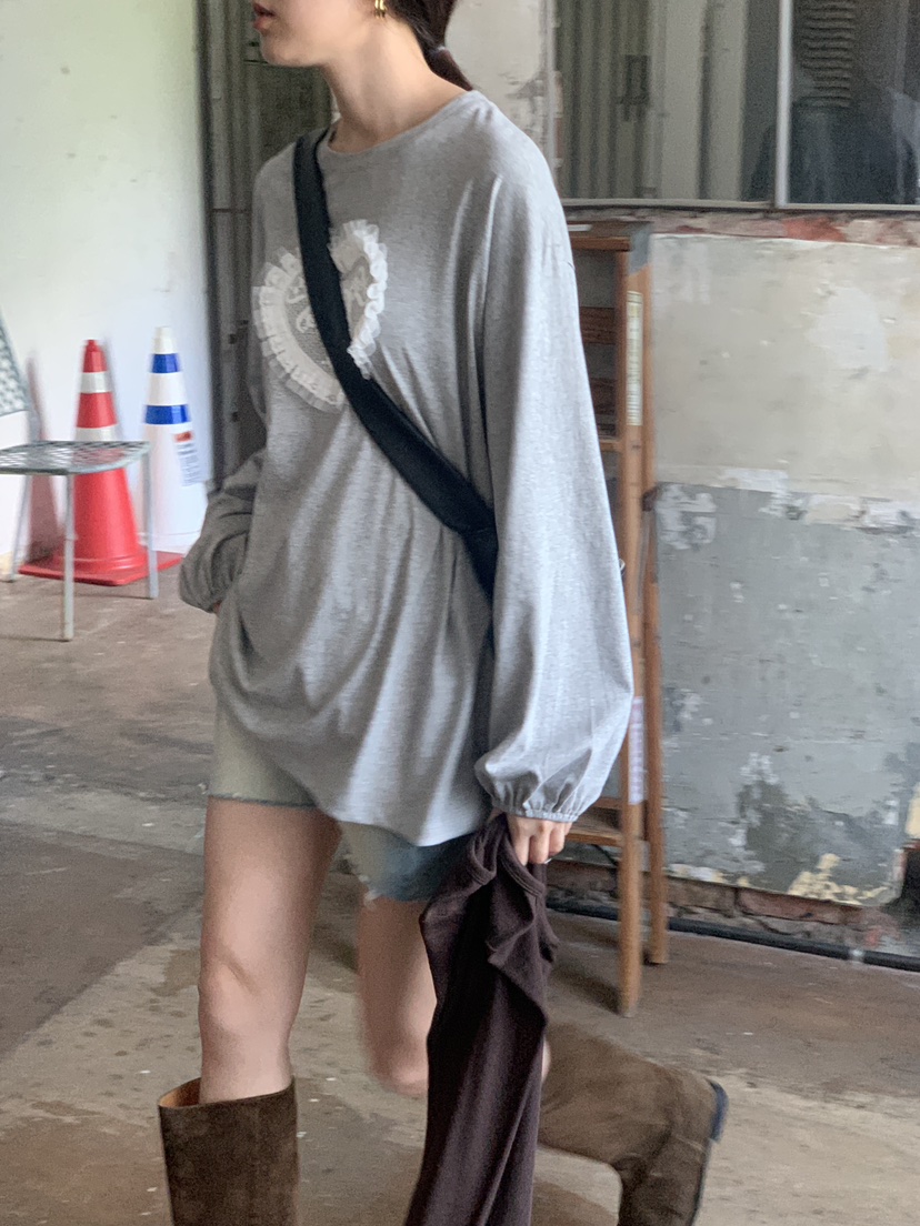 LOGARDEN韓國代購㊣女士新款推薦時尚真品熱賣25秋冬長袖T恤LO GARDEN長袖T恤