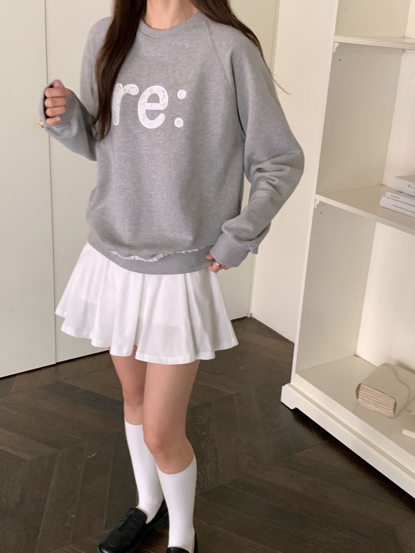 RE:OPENING韓國代購㊣女裝新款人氣職業推薦25秋冬時尚衛衣RE:OPENING衛衣