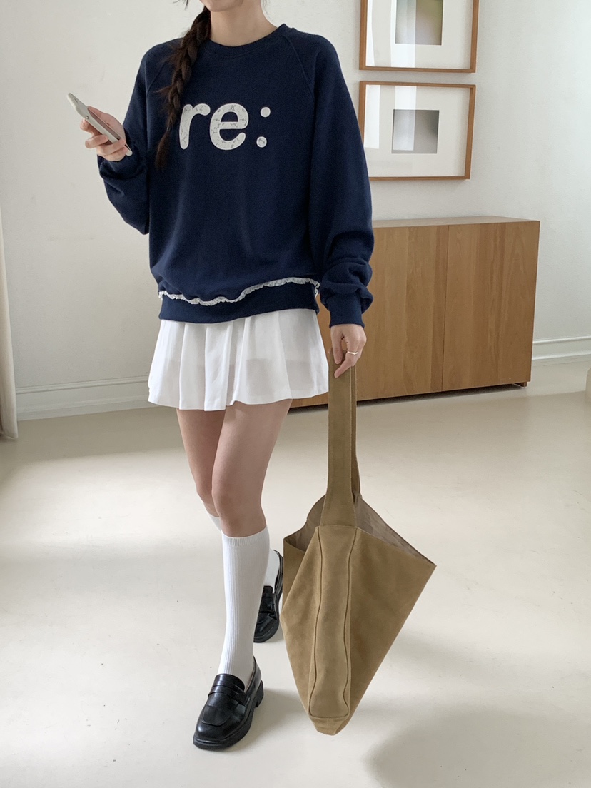 RE:OPENING韓國代購㊣女裝新款人氣職業推薦25秋冬時尚衛衣RE:OPENING衛衣