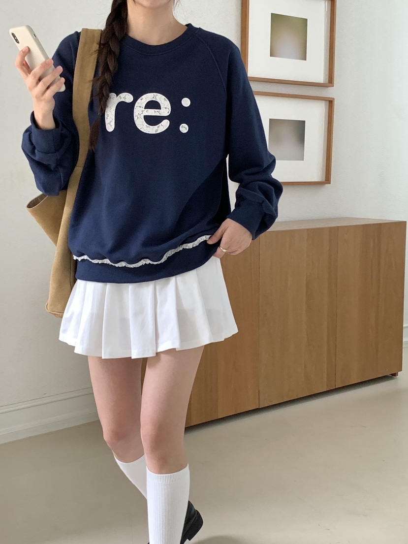 RE:OPENING韓國代購㊣女裝新款人氣職業推薦25秋冬時尚衛衣RE:OPENING衛衣