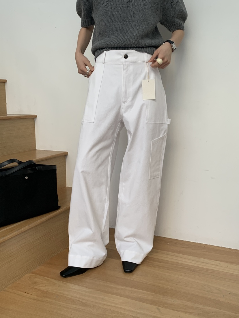 MOVENNE韓國代購㊣女裝新款真品25秋冬職業推薦熱賣休閑褲口袋MOVENNE休閑褲