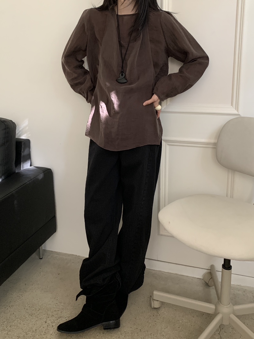 MOVENNE東大門㊣實拍女裝新品熱賣職業休閑25秋冬推薦牛仔褲MOVENNE牛仔褲