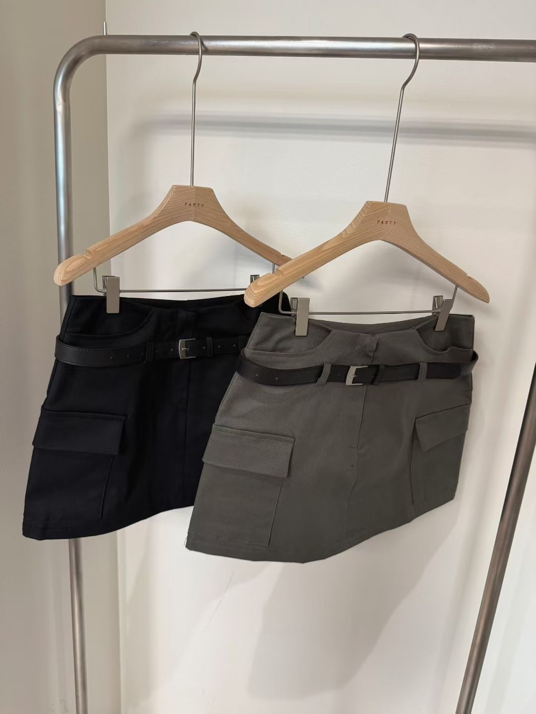 PARTY韓國直郵㊣女裝新品熱賣人氣真品休閑25秋冬短裙不含腰帶PARTY短裙