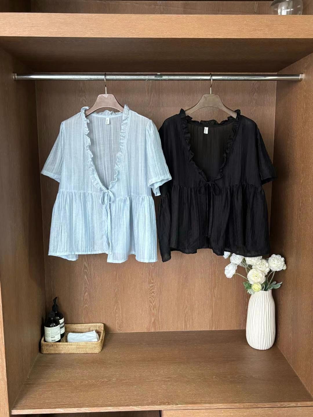 YANGPA東大門㊣直郵女裝新品人氣25秋冬熱賣襯衫蕾絲衫羊毛衫YANGPA襯衫/蕾絲衫圖色2左二色
