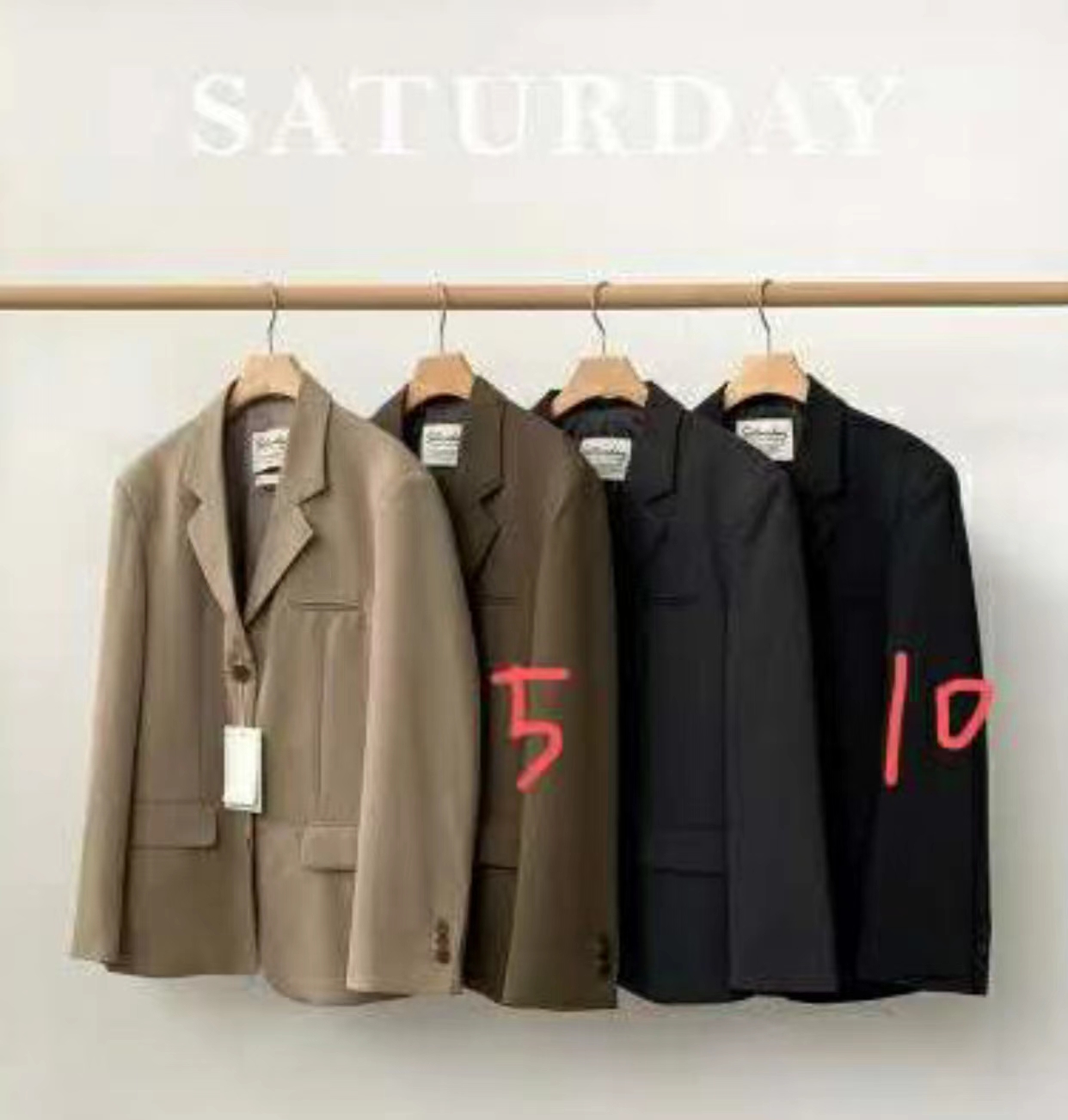 SATURDAY東大門㊣實拍女裝新品25秋冬推薦時尚真品熱賣夾克SATURDAY夾克圖色3左三色
