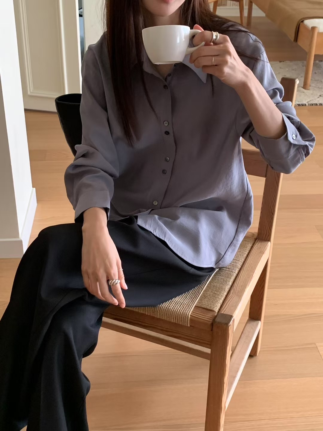 JOURNAL東大門㊣直郵女裝新款休閑時尚25秋冬熱賣襯衫蕾絲衫JOURNAL襯衫/蕾絲衫圖色2