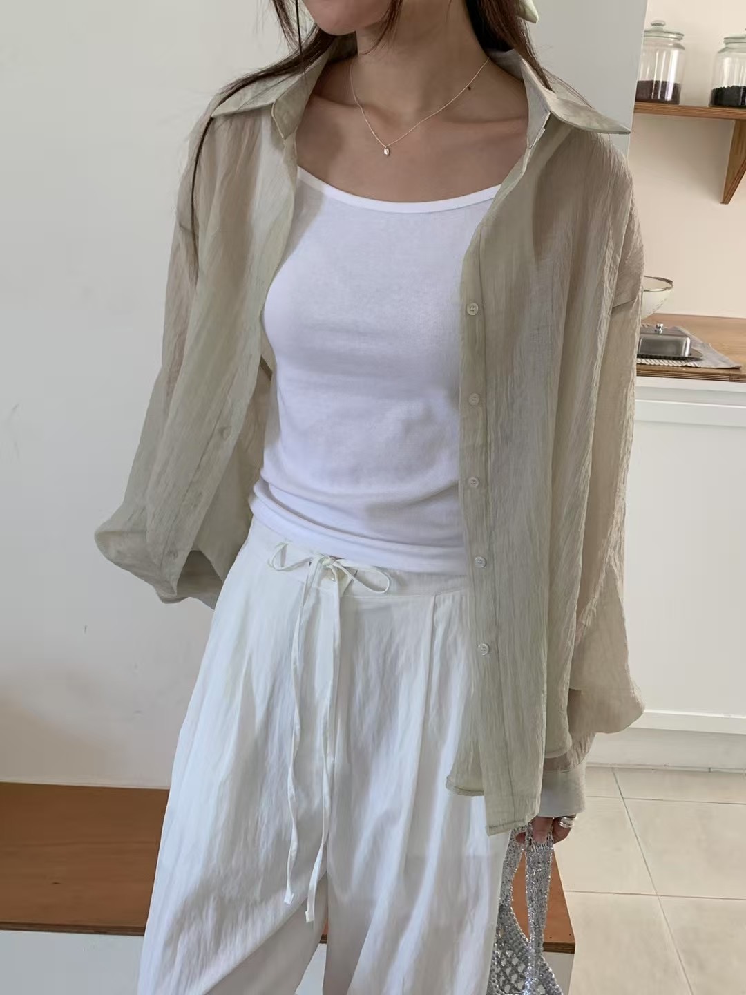 JOURNAL韓國代購㊣女裝新款推薦25秋冬時尚真品休閑襯衫蕾絲衫JOURNAL襯衫/蕾絲衫圖色2
