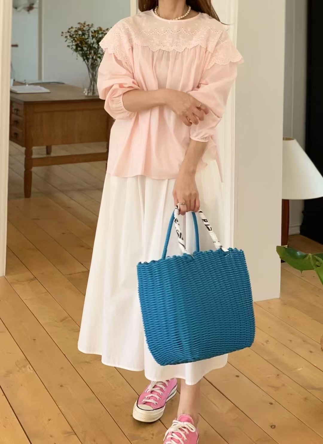 ELMU東大門㊣直郵女裝新款時尚推薦25秋冬熱賣真品襯衫蕾絲衫ELMU襯衫/蕾絲衫圖色2