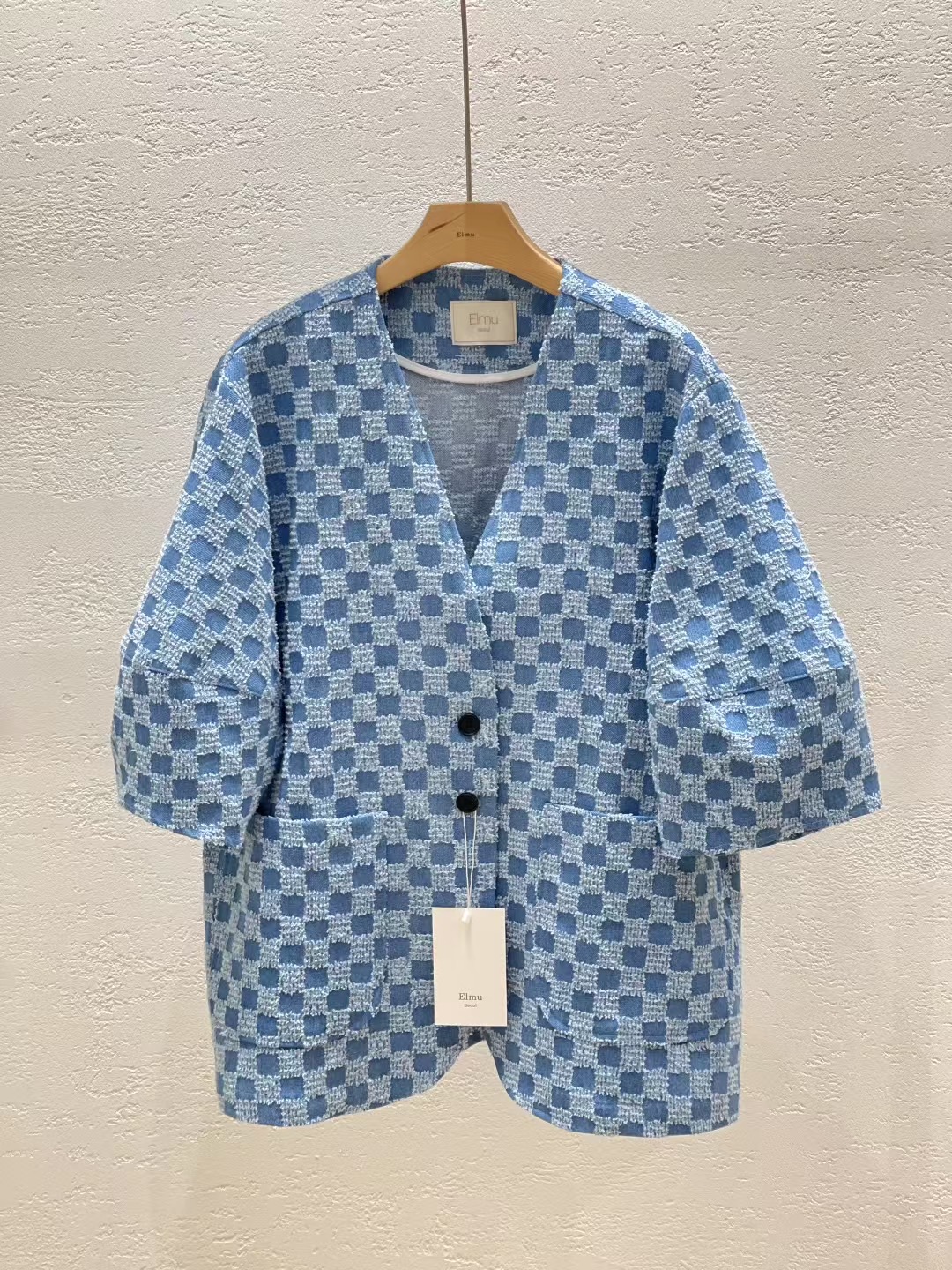 ELMU東大門㊣實拍女裝新品時尚職業真品推薦熱賣25秋冬夾克ELMU夾克圖色1