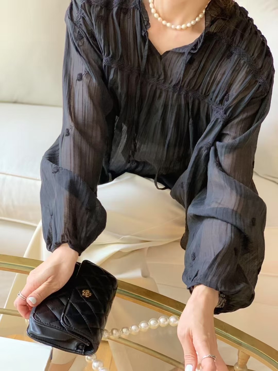 ELMU東大門㊣代購女士新款職業時尚真品25秋冬熱賣襯衫蕾絲衫ELMU襯衫/蕾絲衫