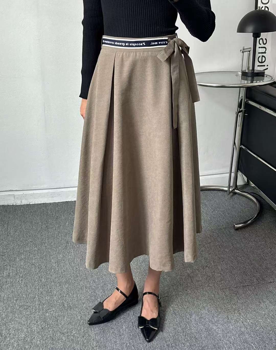 MINK DESIGN東大門㊣實拍女士新款休閑時尚真品推薦25秋冬長裙MINK DESIGN長裙圖色2