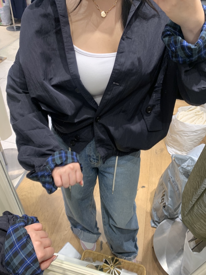 DE GO YOU東大門㊣直郵女裝新款熱賣人氣25秋冬時尚夾克格紋DE GO YOU夾克