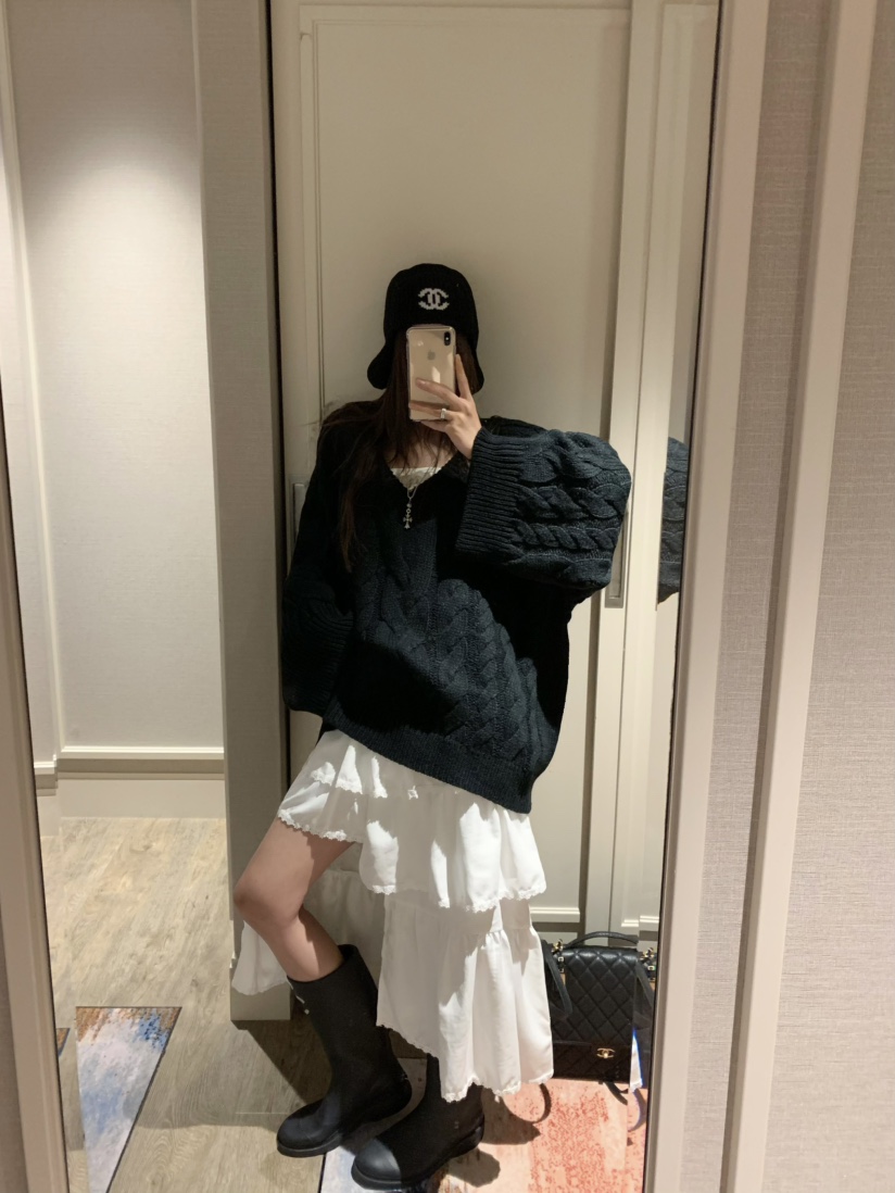 VIRKIN東大門㊣直郵女士新款真品時尚人氣針織衫雙面寬松開衫VIRKIN針織衫