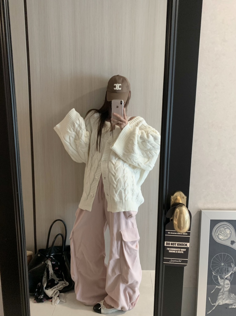 VIRKIN東大門㊣直郵女士新款真品時尚人氣針織衫雙面寬松開衫VIRKIN針織衫