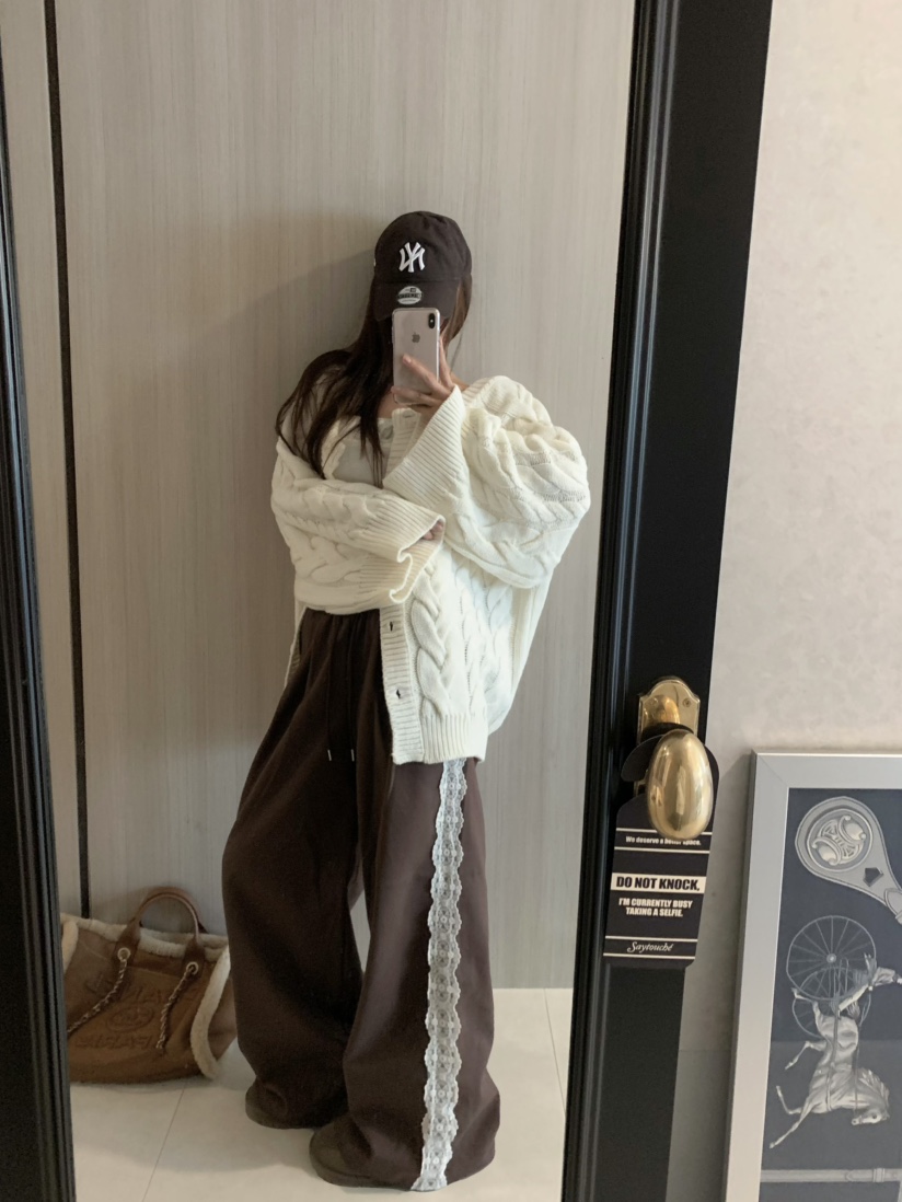 VIRKIN東大門㊣直郵女士新款真品時尚人氣針織衫雙面寬松開衫VIRKIN針織衫