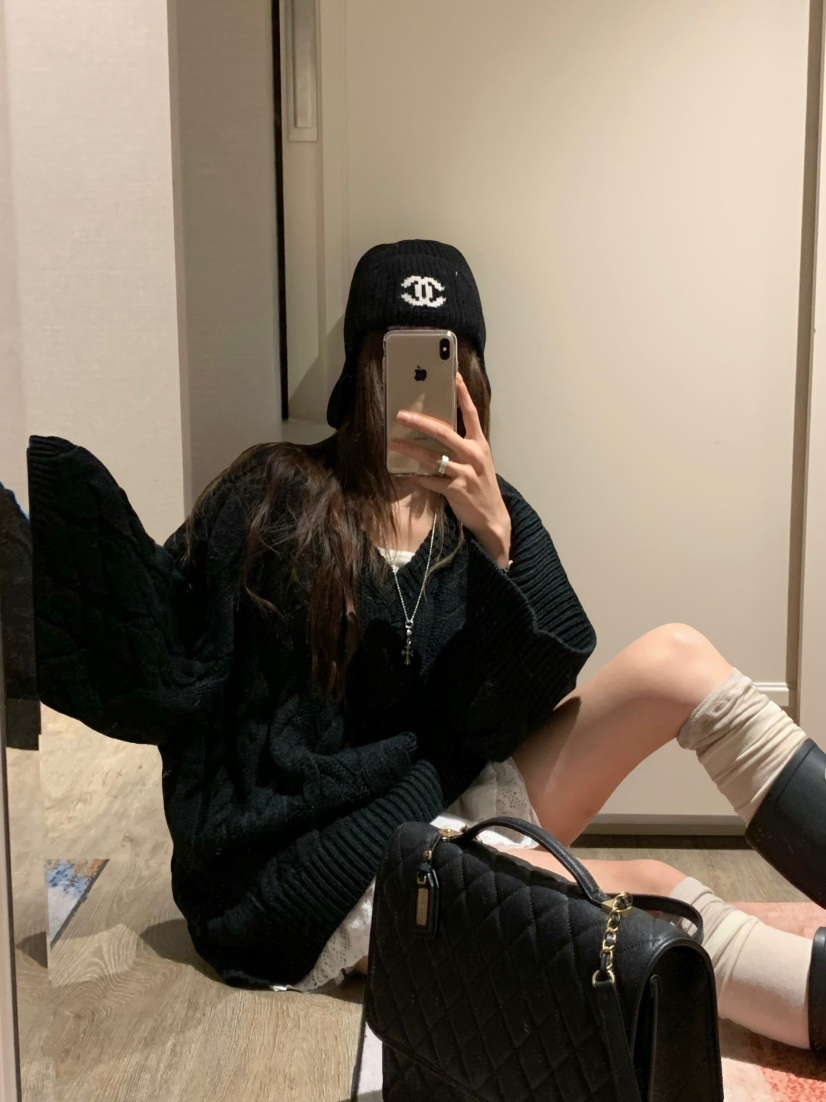 VIRKIN東大門㊣直郵女士新款真品時尚人氣針織衫雙面寬松開衫VIRKIN針織衫圖色3
