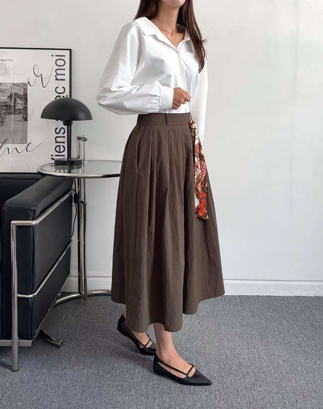 MINK DESIGN韓國代購㊣女士新款人氣25秋冬熱賣推薦時尚長裙MINK DESIGN長裙
