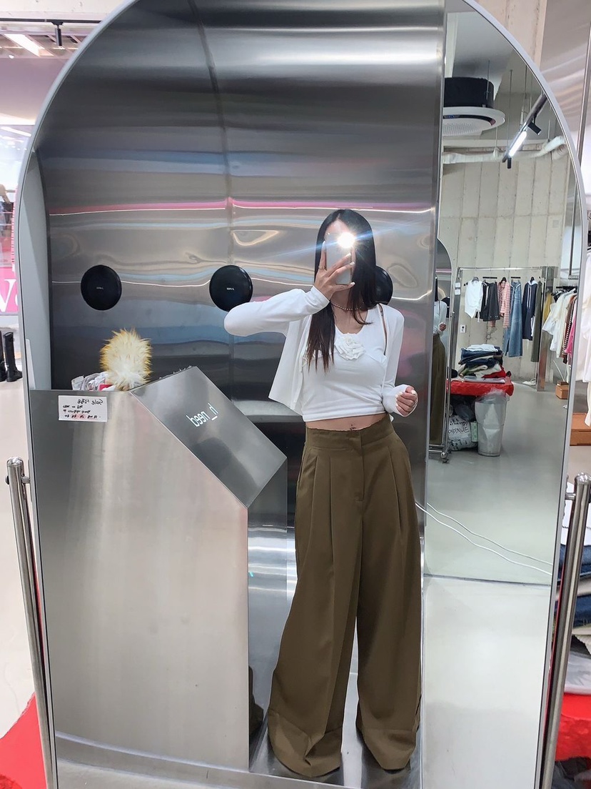 VIRKIN東大門㊣代購女士新款25秋冬休閑真品推薦時尚休閑褲VIRKIN休閑褲