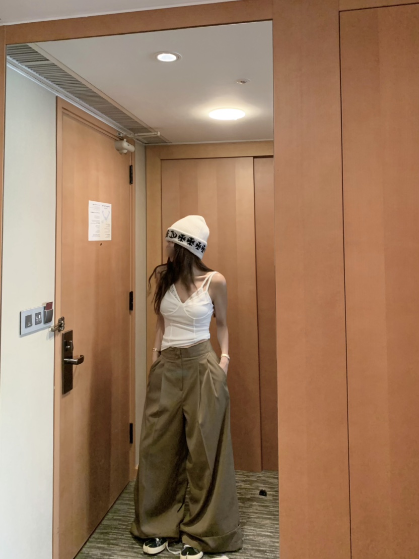 VIRKIN東大門㊣代購女士新款25秋冬休閑真品推薦時尚休閑褲VIRKIN休閑褲圖色2