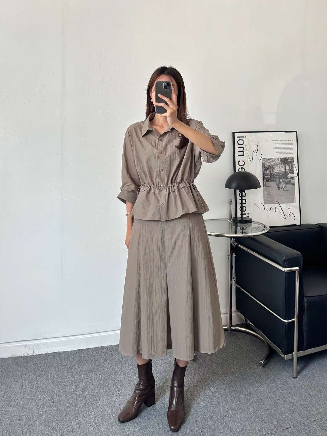 MINK DESIGN韓國代購㊣女裝新品職業真品人氣25秋冬休閑套裝MINK DESIGN套裝