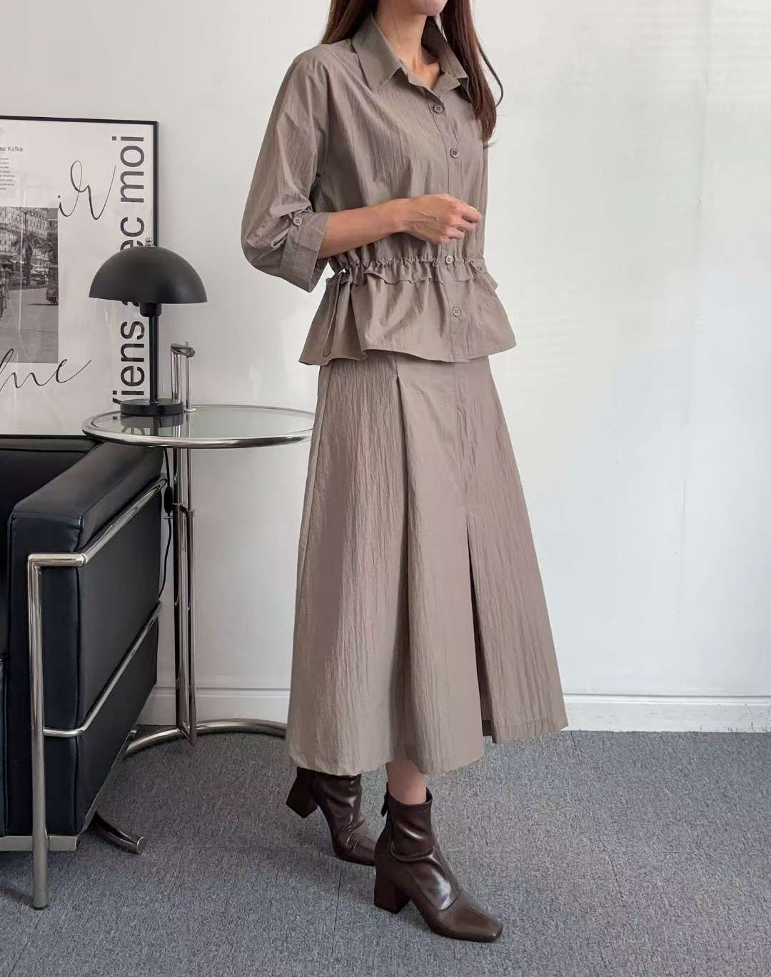 MINK DESIGN韓國代購㊣女裝新品職業真品人氣25秋冬休閑套裝MINK DESIGN套裝