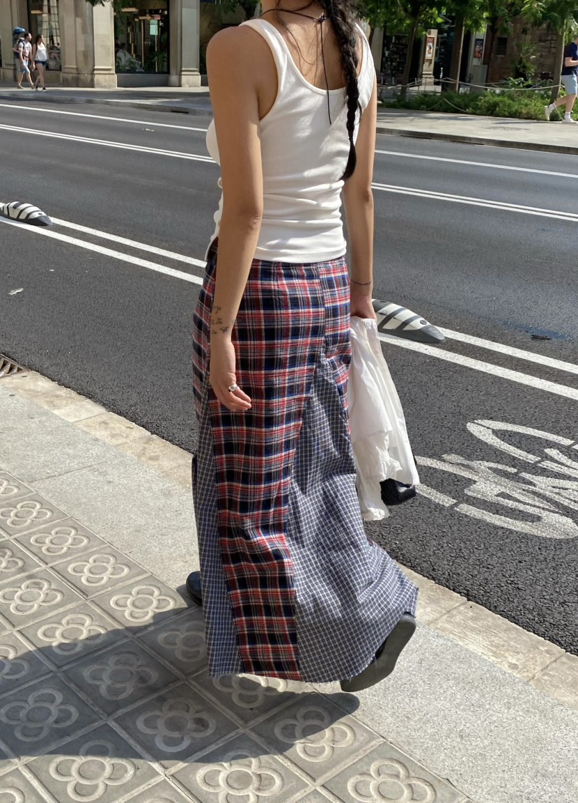 OUPPT韓國直郵㊣女裝新款時尚休閑25秋冬推薦真品熱賣人氣長裙OUPPT長裙