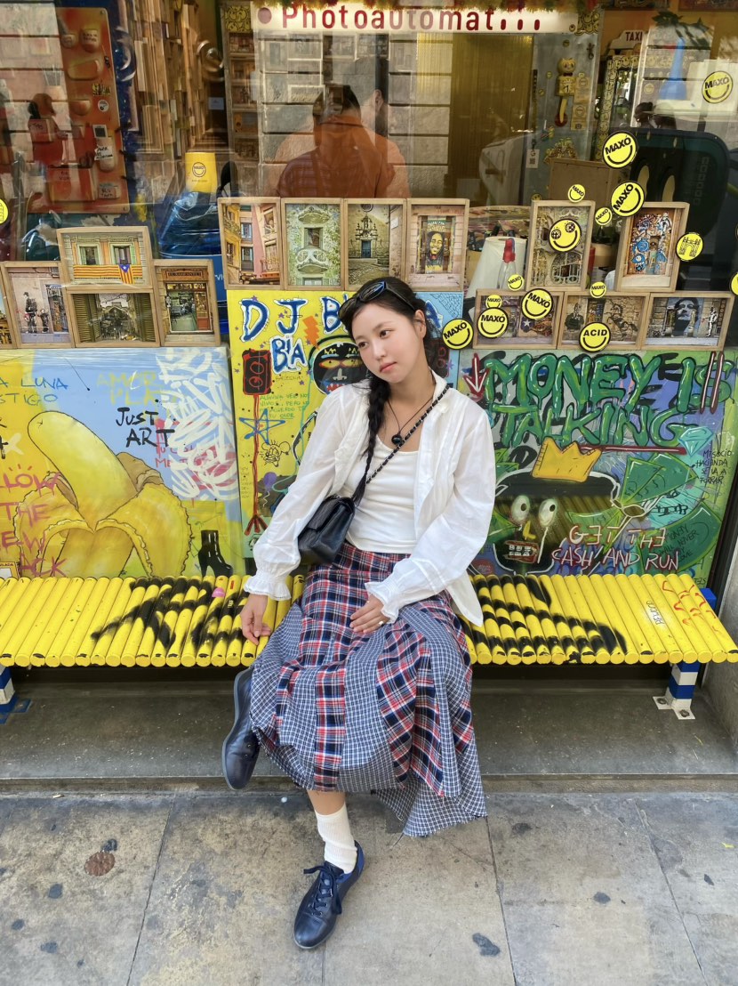 OUPPT韓國直郵㊣女裝新款時尚休閑25秋冬推薦真品熱賣人氣長裙OUPPT長裙