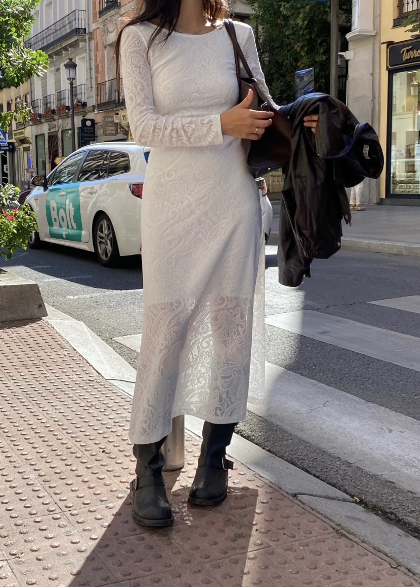 OUPPT東大門㊣直郵女士新款時尚休閑推薦職業連衣裙蕾絲長款OUPPT連衣裙
